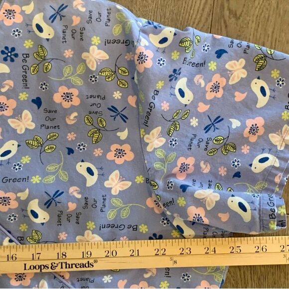 Scrub Tops Lot 3 Disney Life Uniform Destination Women’s XL Pink Purple Black. - Picture 10 of 16